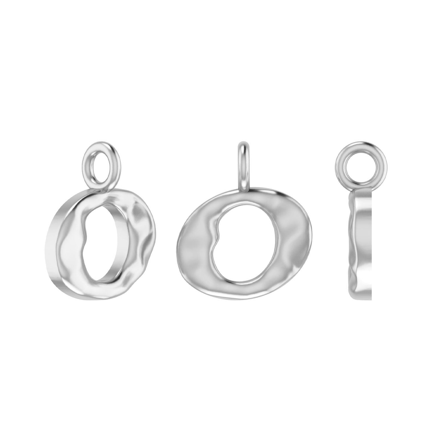 Molten Metal Hangul Charm - Gold Plated-nunchi