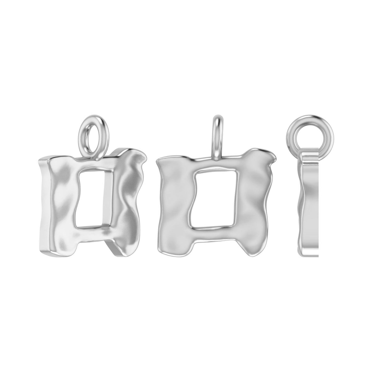 Molten Metal Hangul Charm - Gold-nunchi