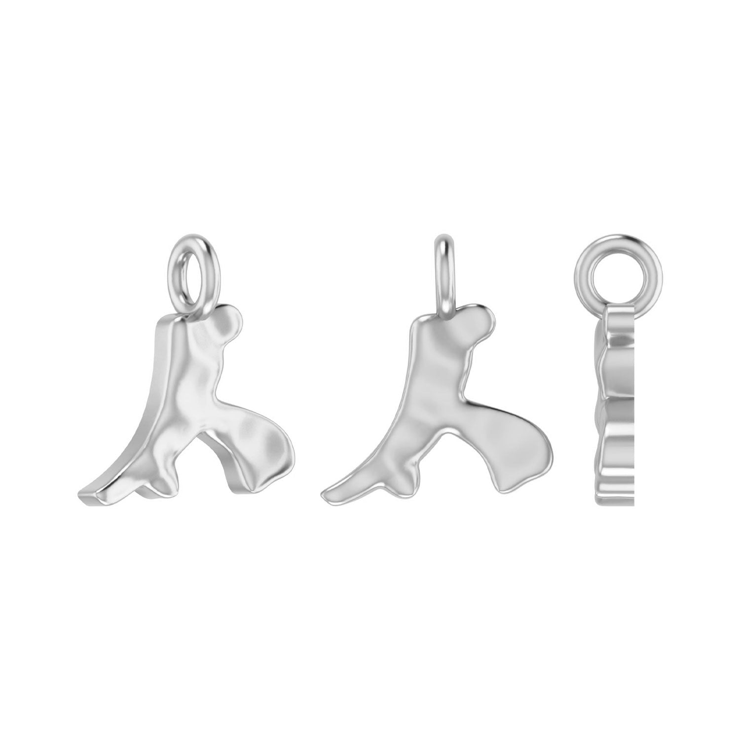 Molten Metal Hangul Charm - Silver-nunchi