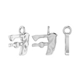 Molten Metal Hangul Charm - Silver-nunchi