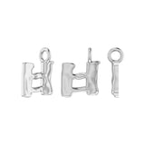 Molten Metal Hangul Charm - Silver-nunchi