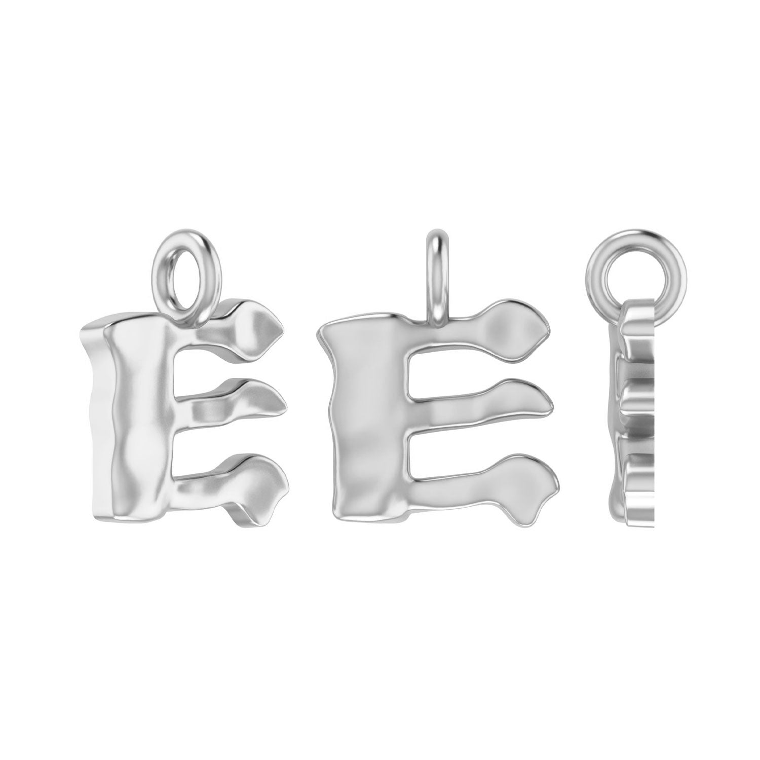 Molten Metal Hangul Charm - Silver-nunchi