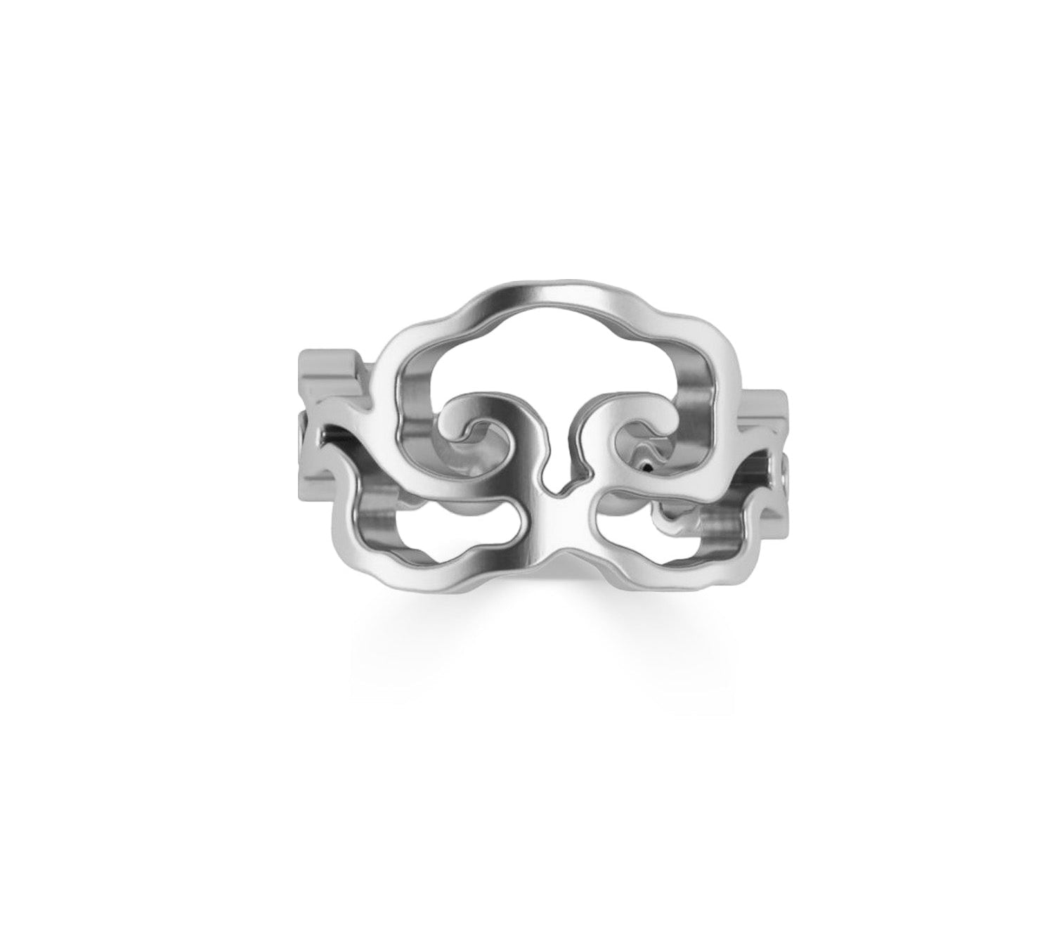 Minhwa Cloud Ear Cuff – Bold Edition Silver-nunchi