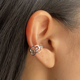 Minhwa Cloud Ear Cuff – Bold Edition Silver-nunchi