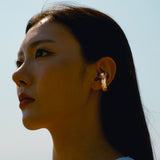 Molten Hibiscus Flower Ear Cuff-nunchi