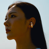 Molten Hibiscus Flower Ear Cuff-nunchi