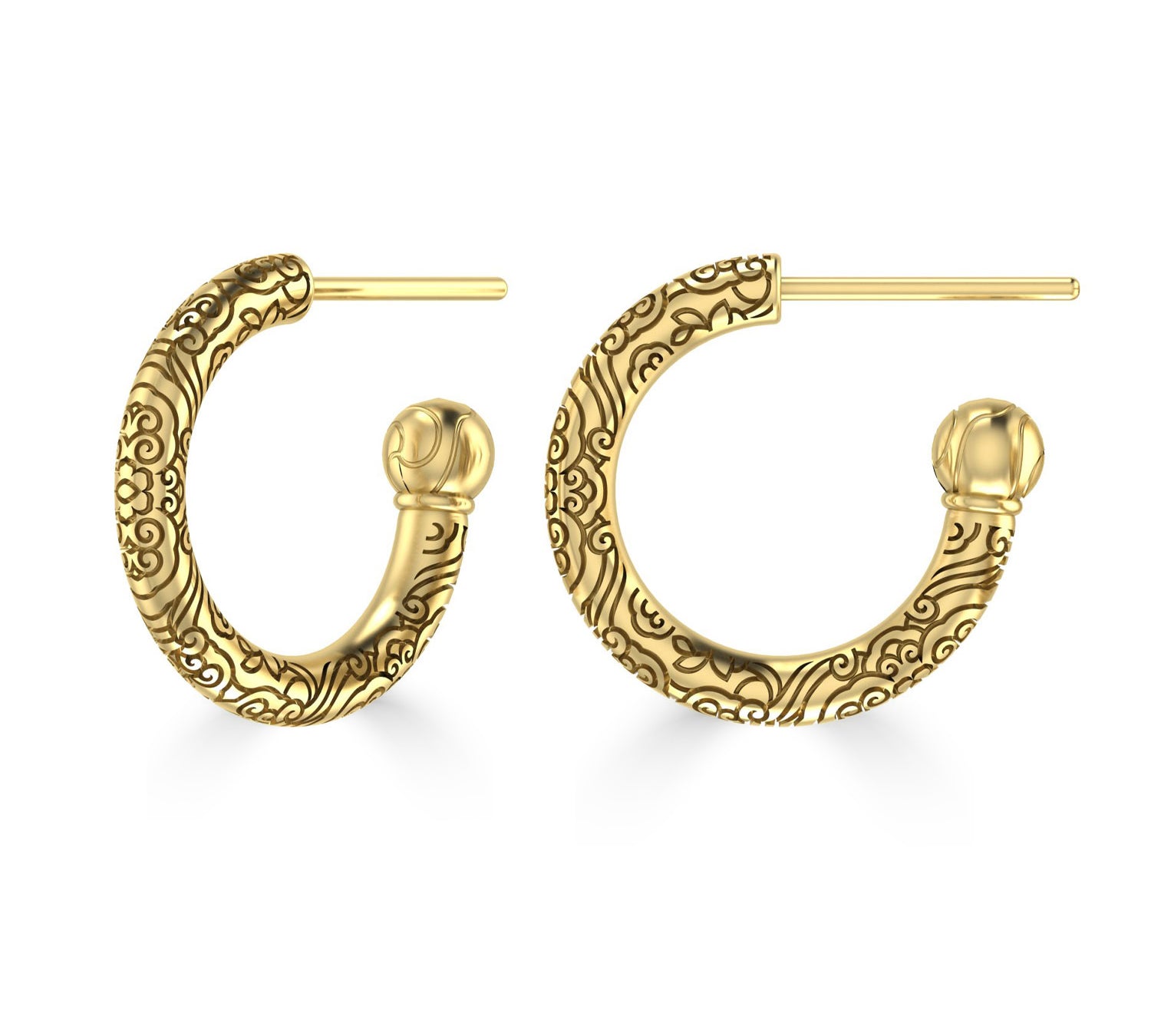 Dancheong Hoops - Brass-nunchi