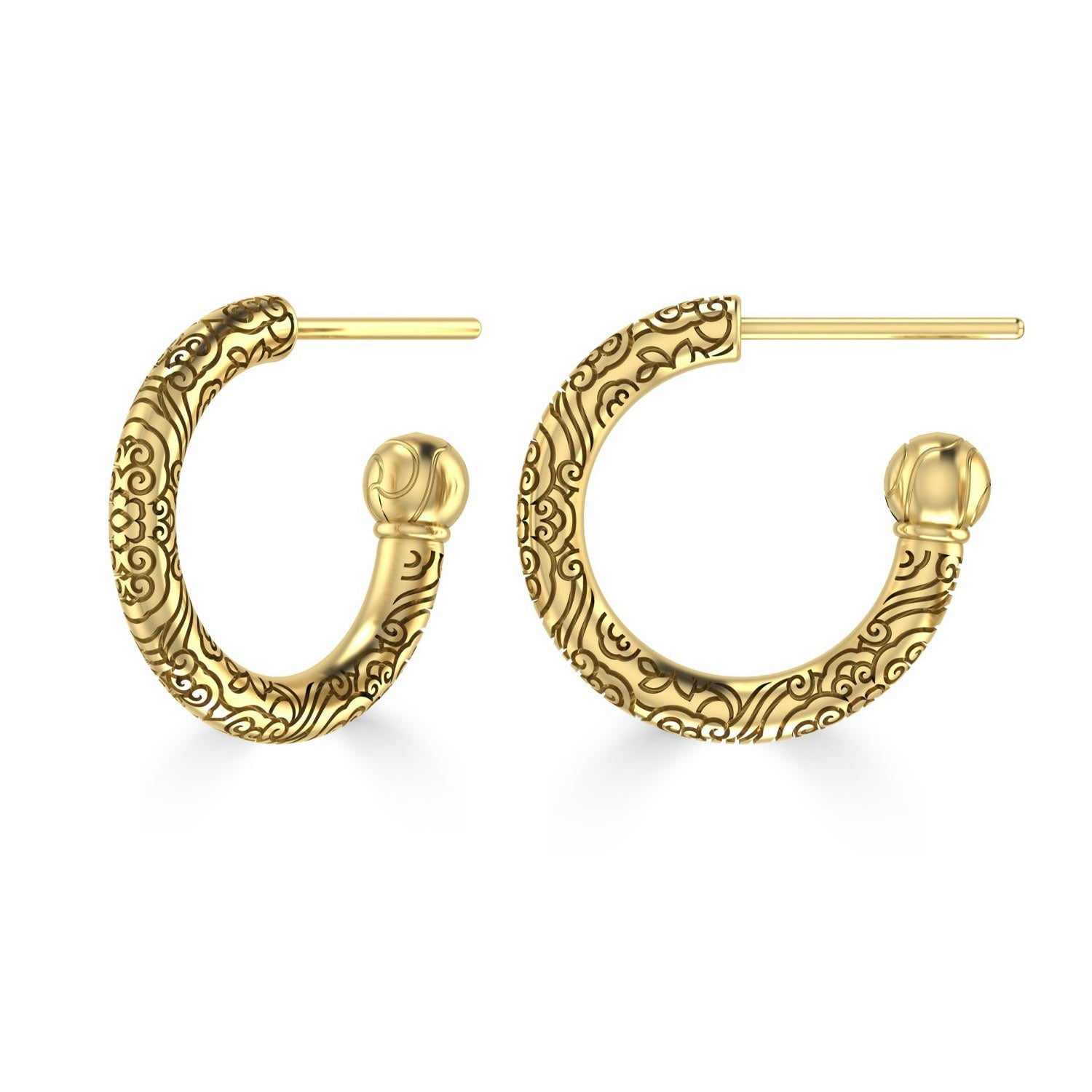 Dancheong Hoops - Gold-nunchi