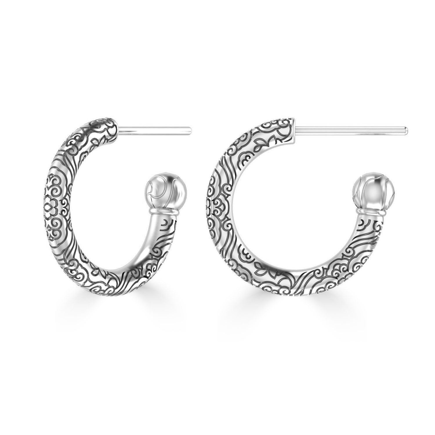 Dancheong Hoops - Silver-nunchi