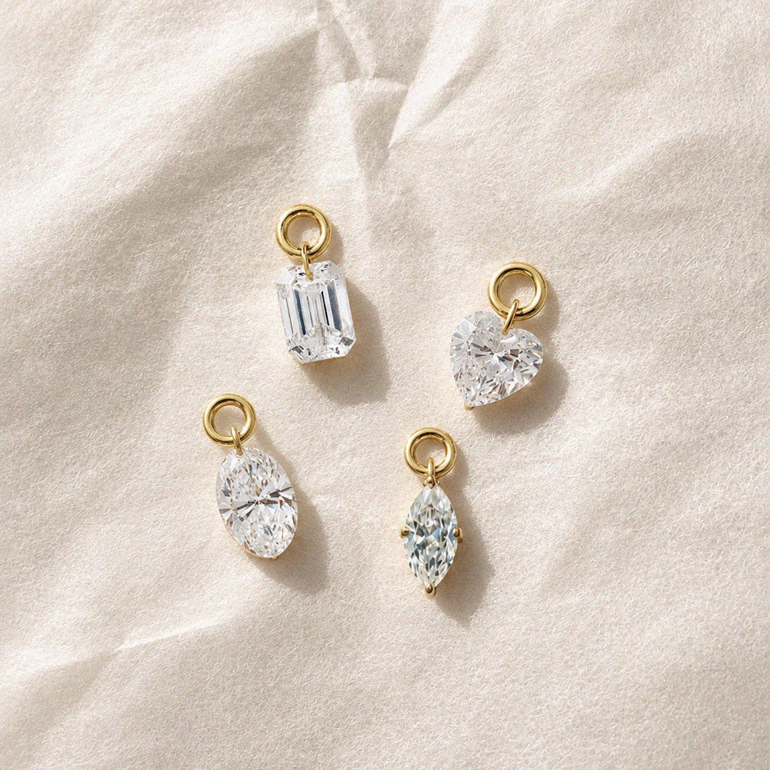 Mini Marquise Floating Diamond Drop Charm-nunchi