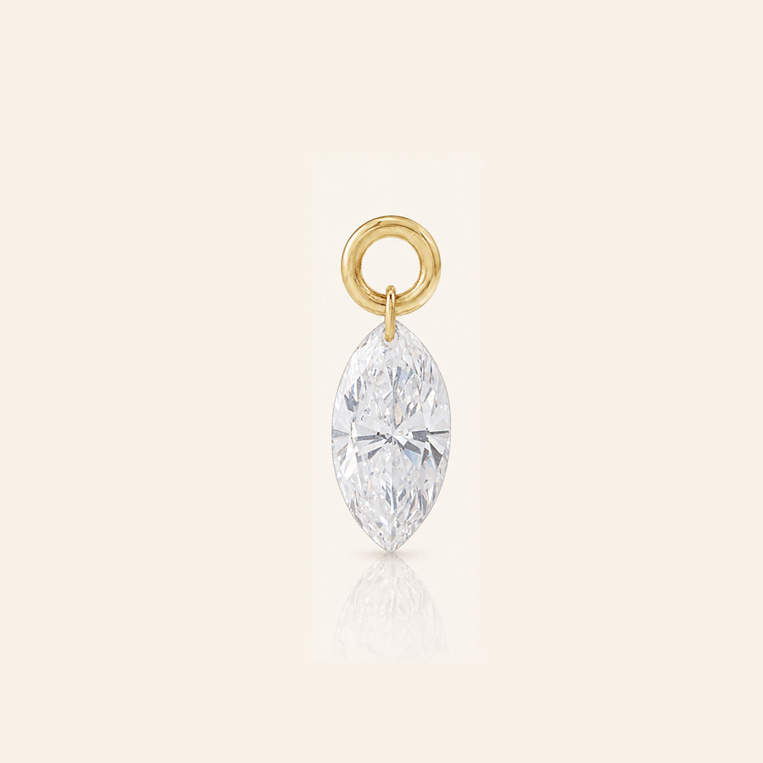 Mini Marquise Floating Diamond Drop Charm-nunchi