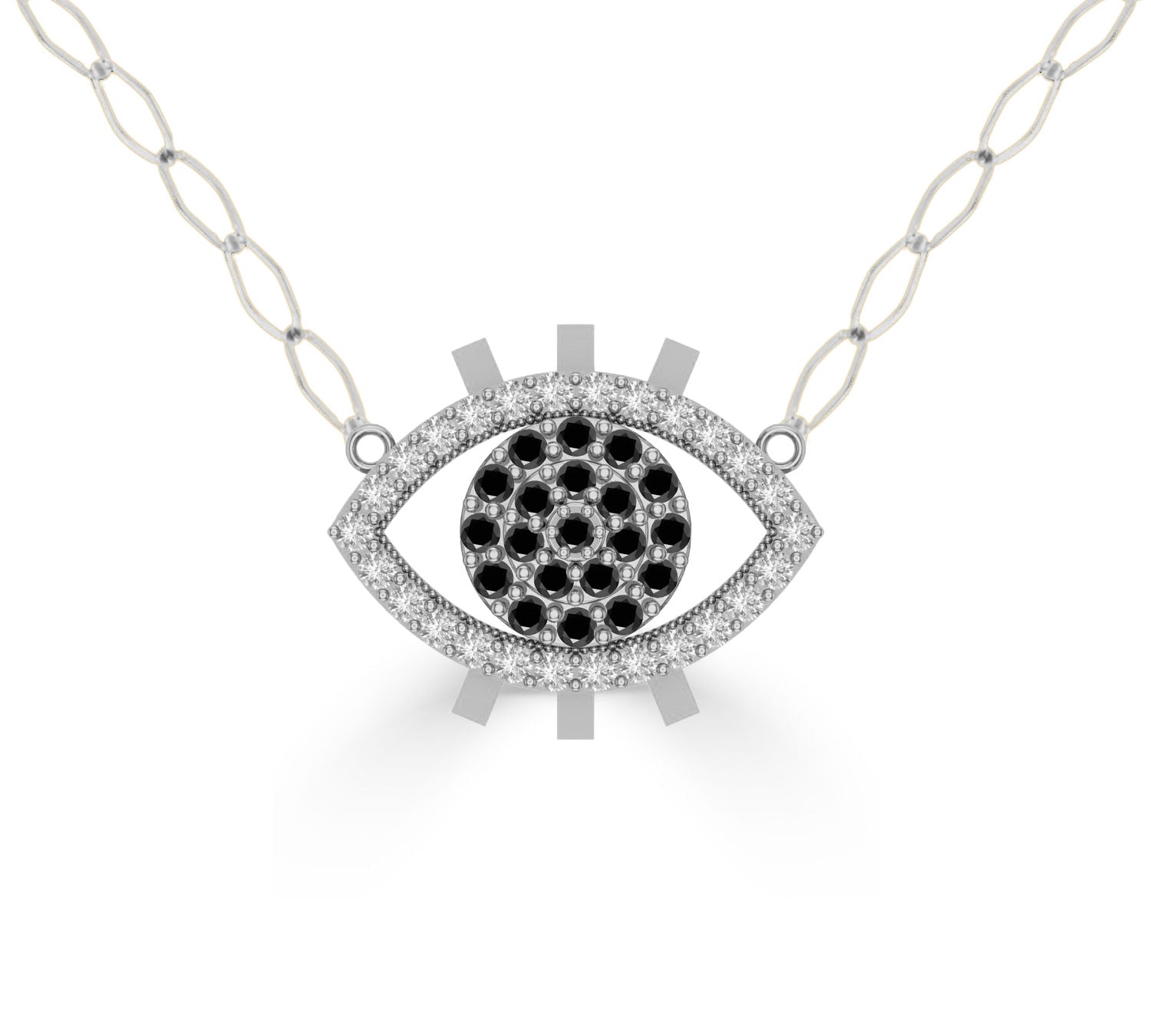 NUNCHI Black Diamond Eye Necklace - Gold-nunchi