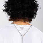 NUNCHI Black Diamond Eye Necklace - Silver-nunchi