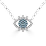 NUNCHI Blue Diamond Eye Necklace - Gold-nunchi