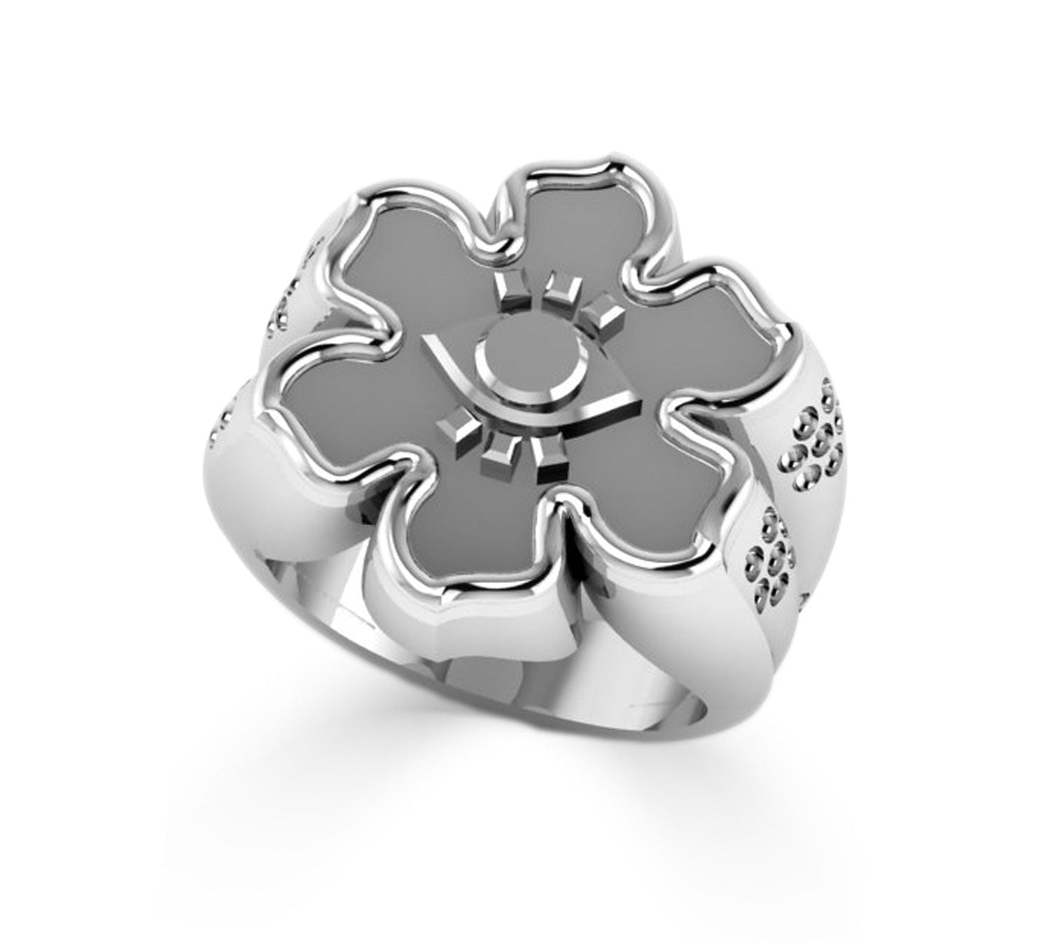 NUNCHI Eye Mugunghwa Signet Ring - Gold-nunchi