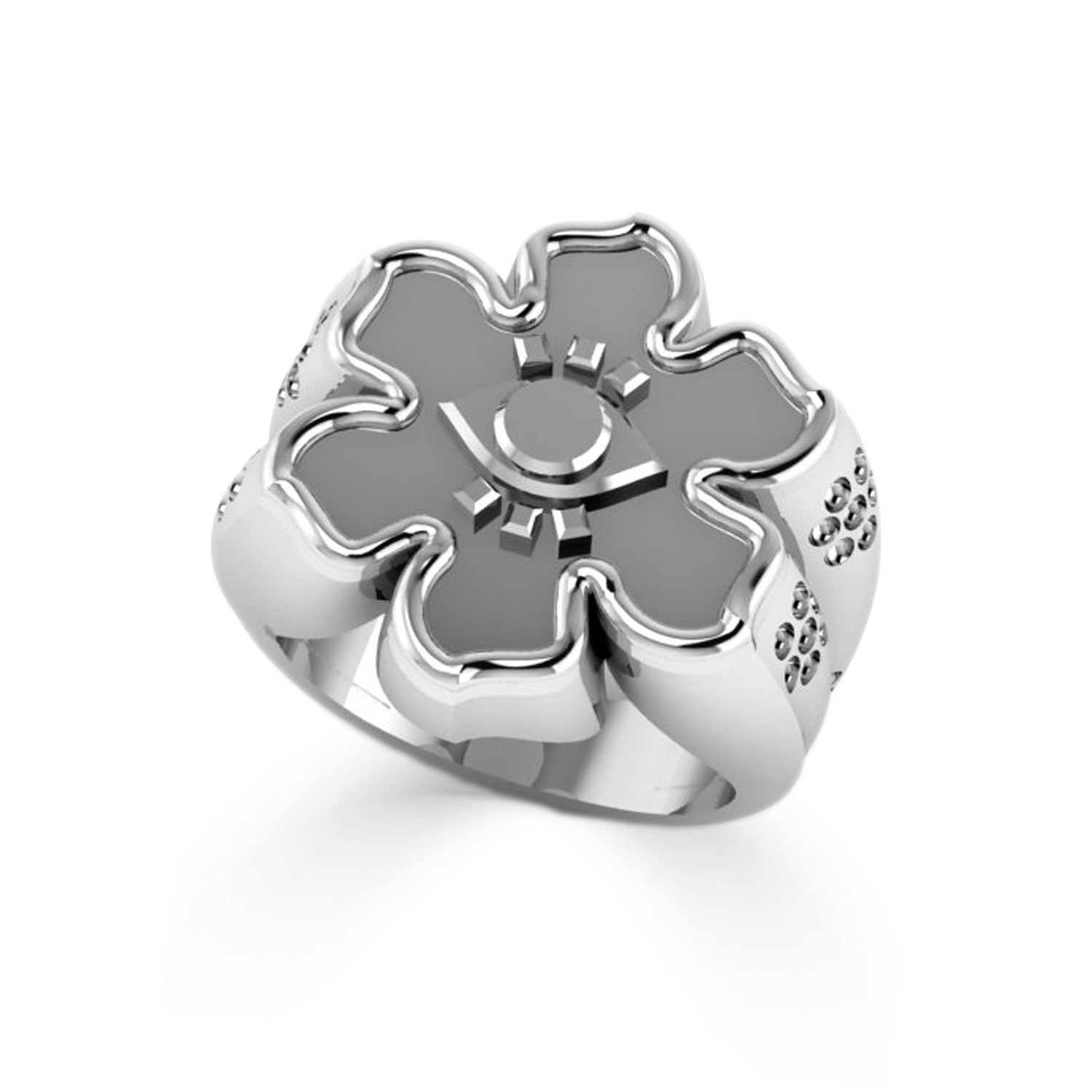 NUNCHI Eye Mugunghwa Signet Ring - Gold-nunchi