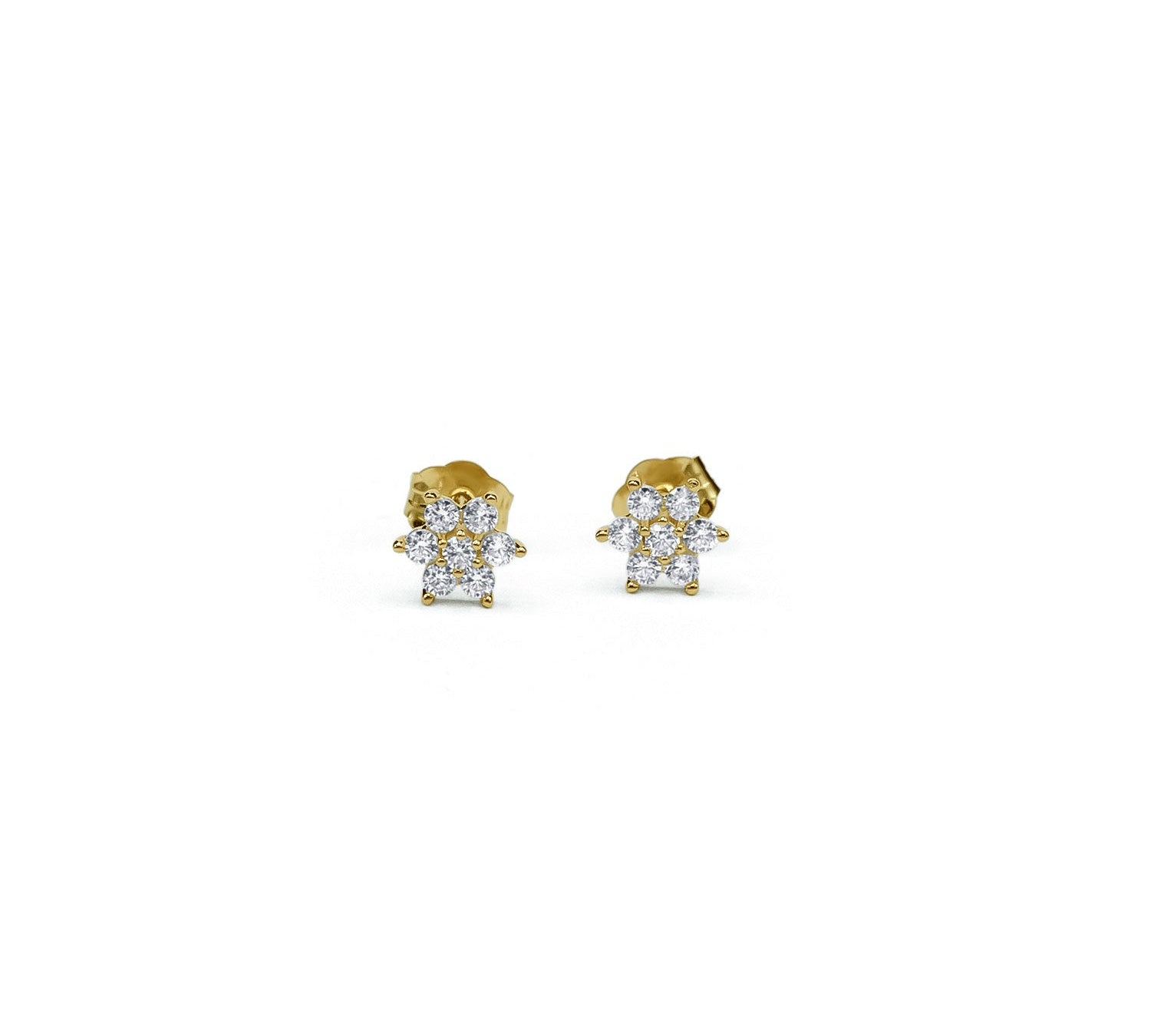 Tiny Flower Stud Earrings-nunchi
