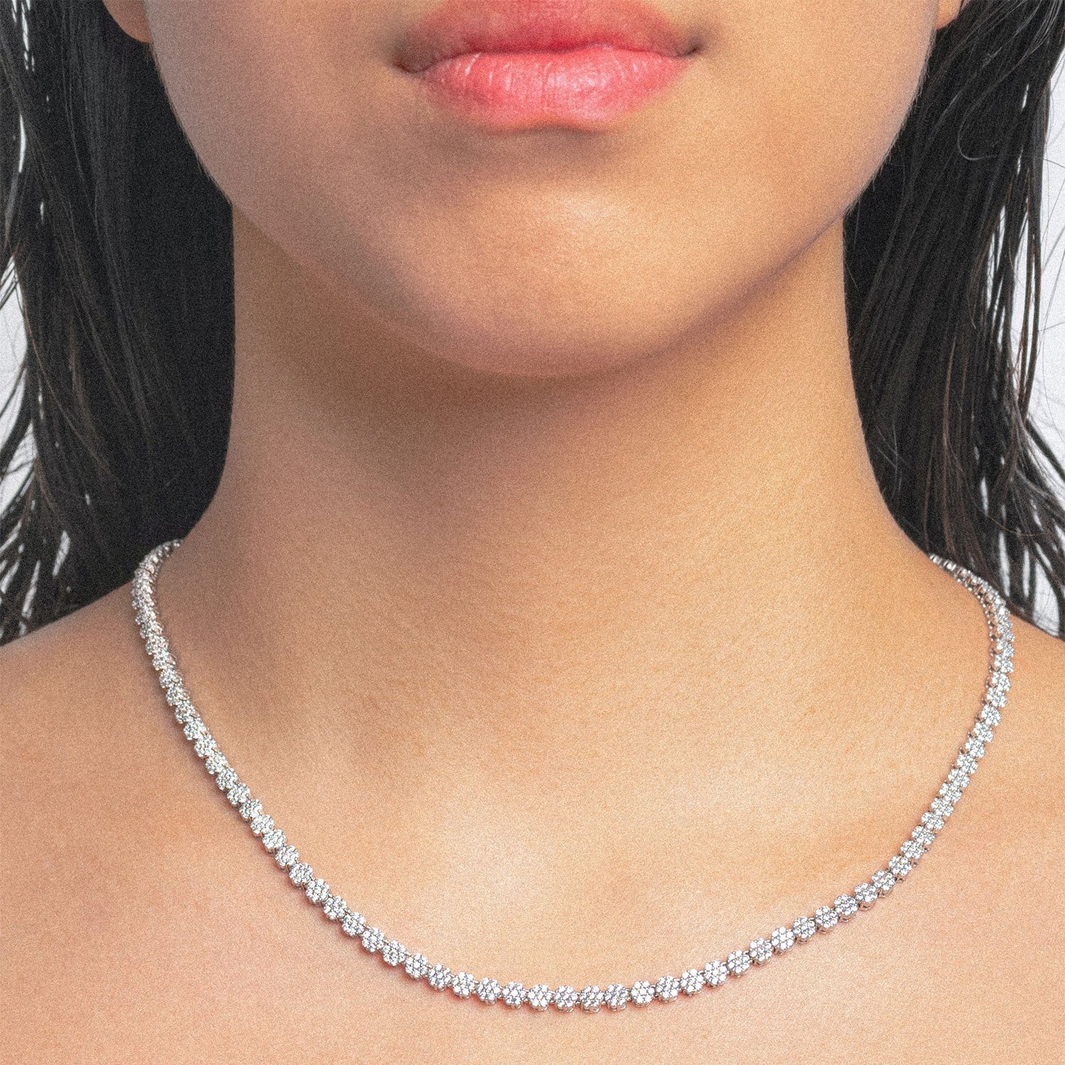 Flower Tennis Necklace-nunchi