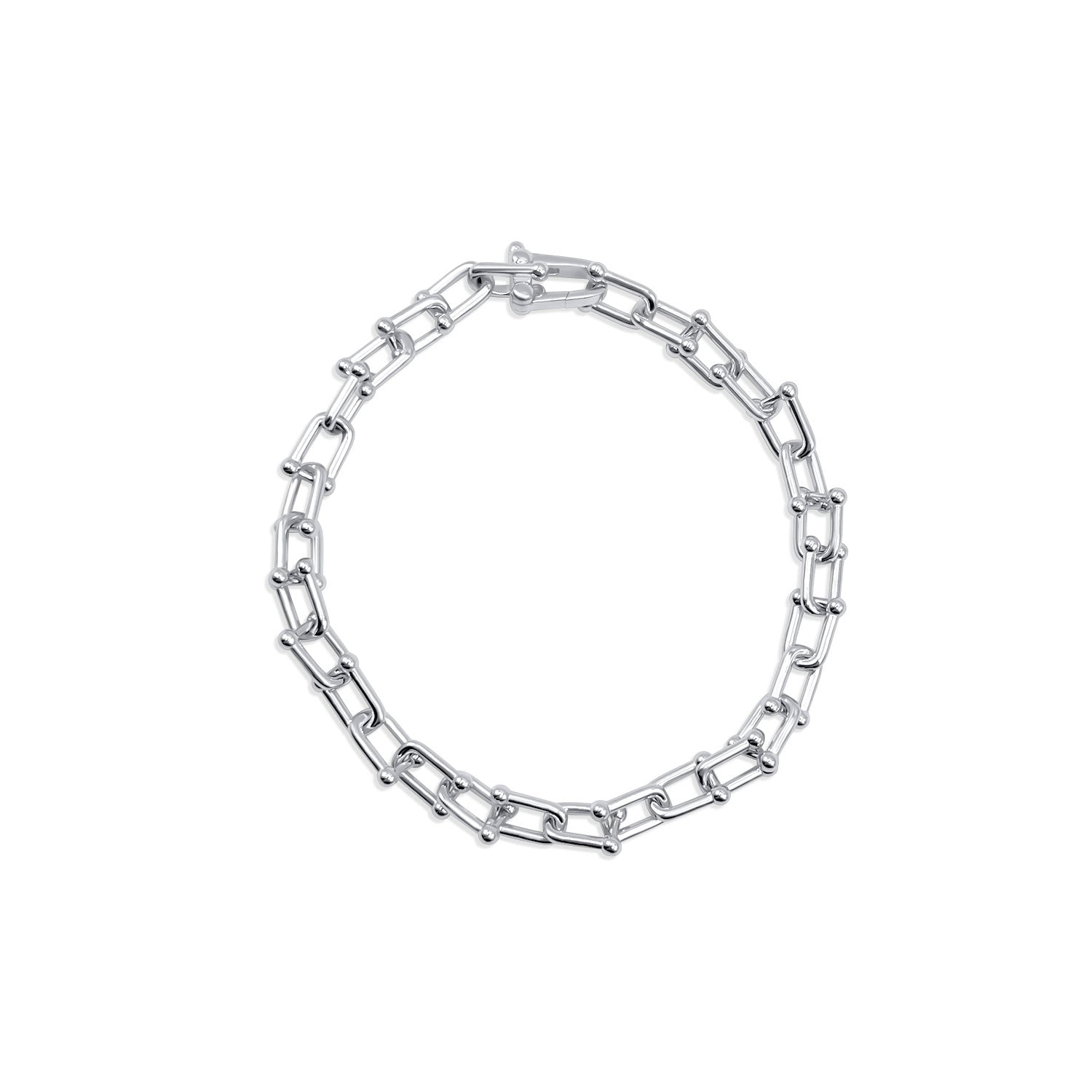 Hardware Bar Link Chain Bracelet-nunchi