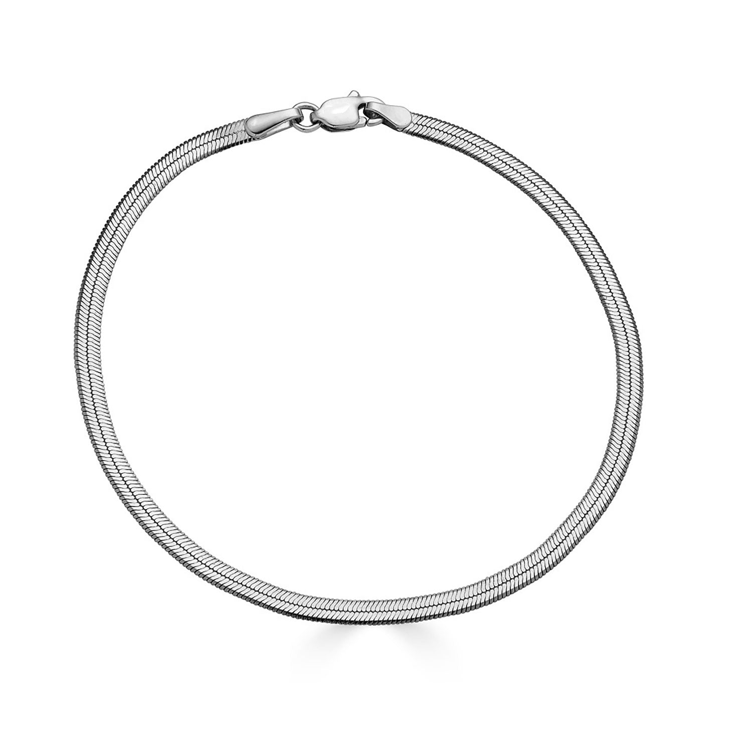 Herringbone Chain Bracelet - Sterling Silver-nunchi