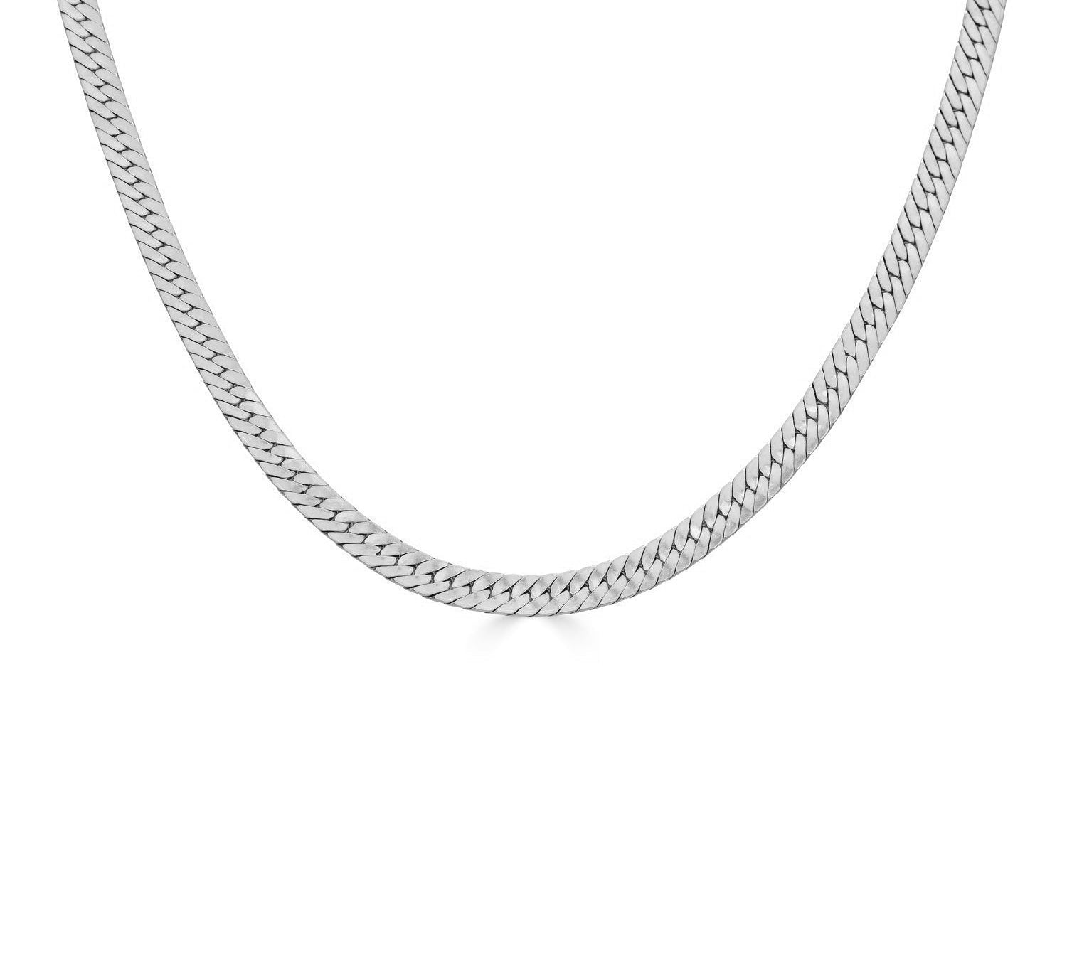 Bold Herringbone Chain Necklace-nunchi