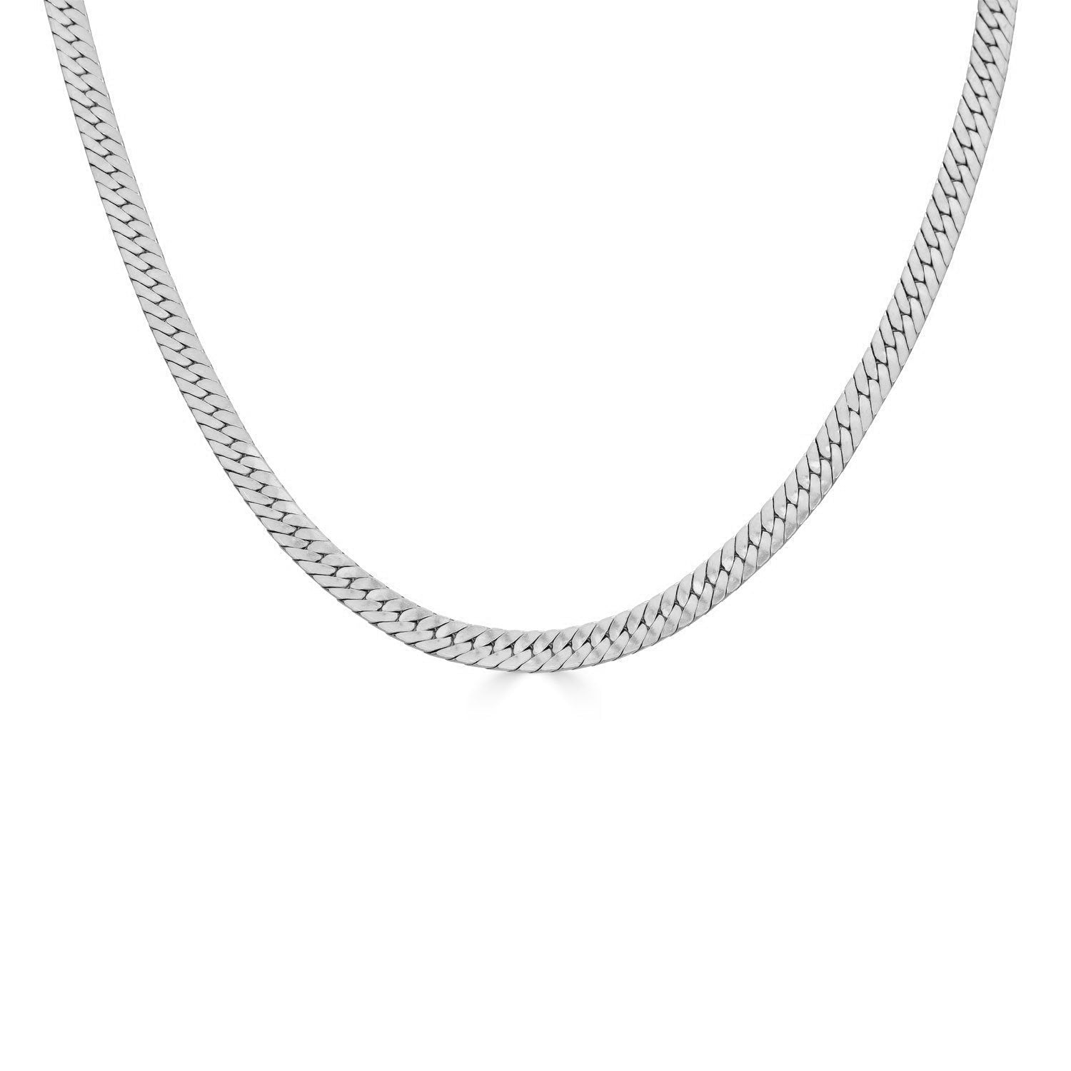 Bold Herringbone Chain Necklace-nunchi