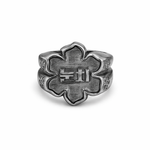 NUNCHI Korean "눈치" Lotus Flower Signet Ring-nunchi