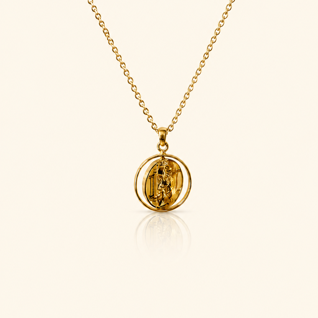 Reversible Saju Hanok Pendant