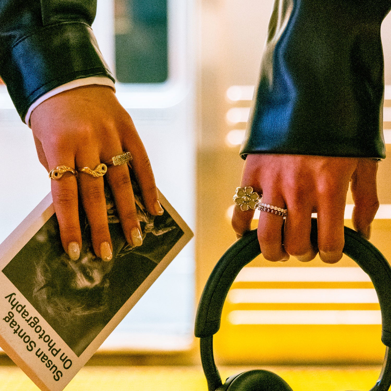 Yin Yang Dragon + Phoenix Ring Set - Brass-nunchi