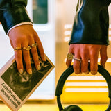 Yin Yang Dragon + Phoenix Ring Set - Brass-nunchi