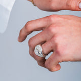 Yin Yang Dragon + Phoenix Ring Set - Brass-nunchi