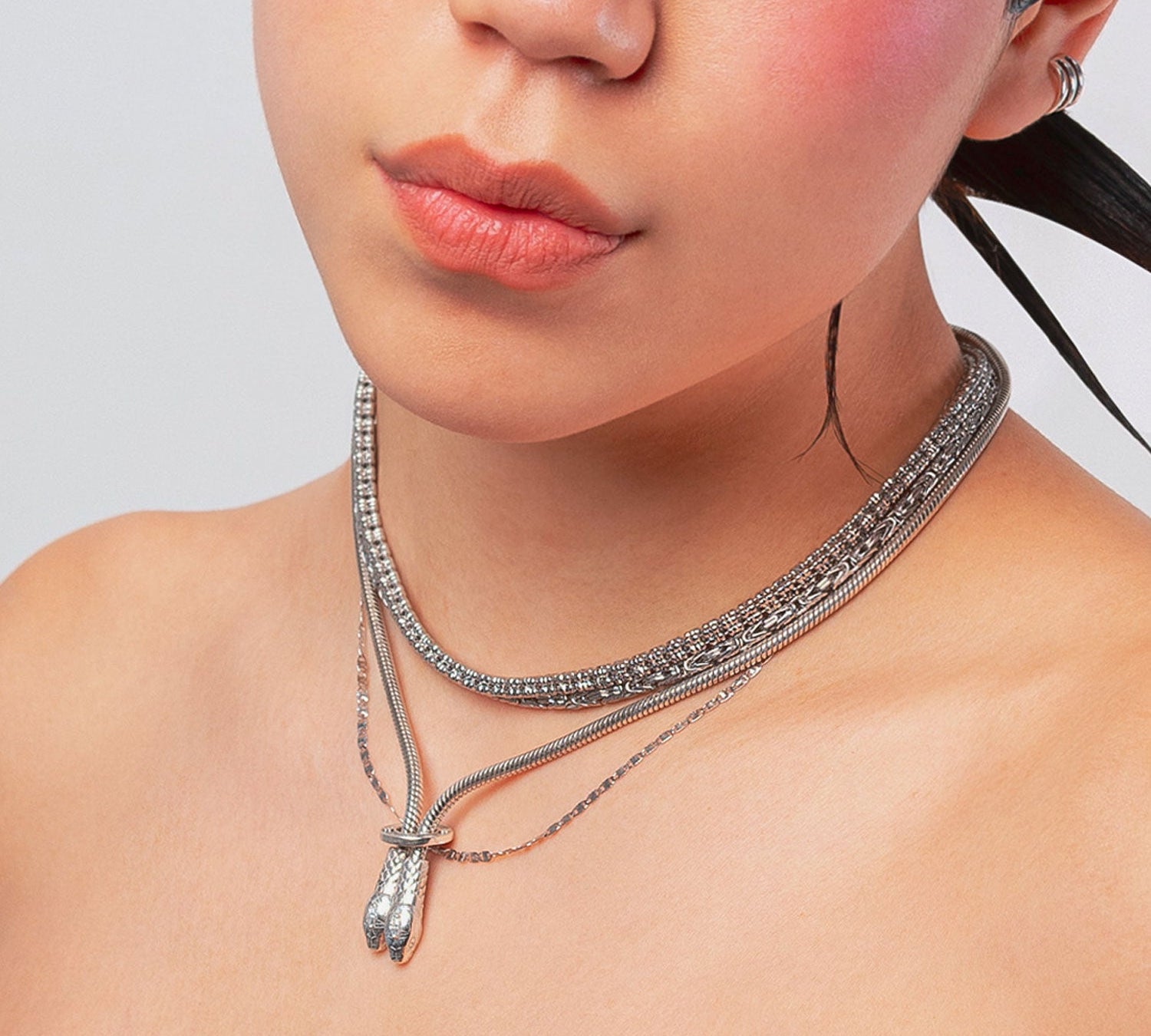 Diamond Cut Ice Chain Necklace-nunchi