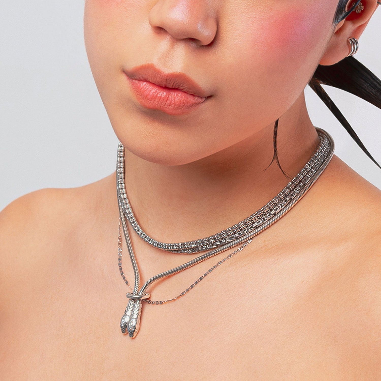 Diamond Cut Ice Chain Necklace-nunchi