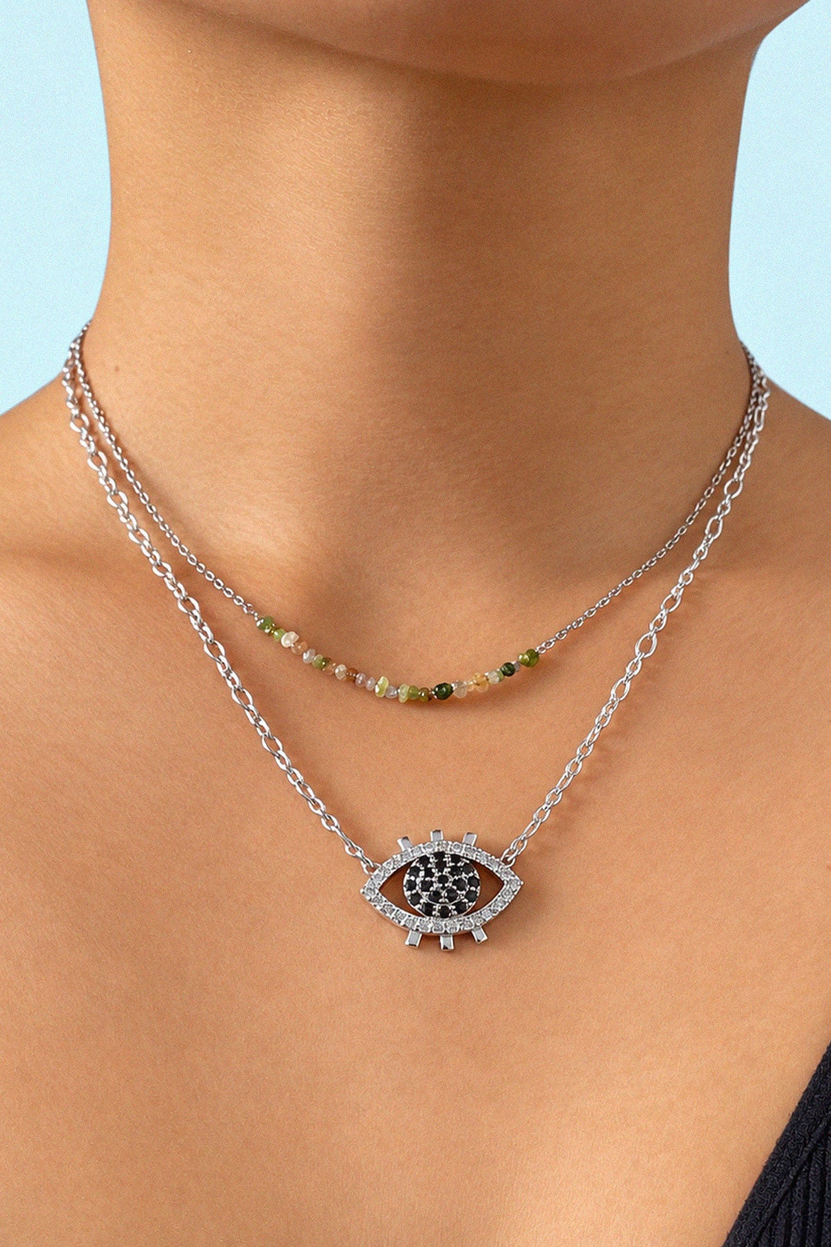 NUNCHI x Mala Project Peppercorn Diamond Necklace-nunchi