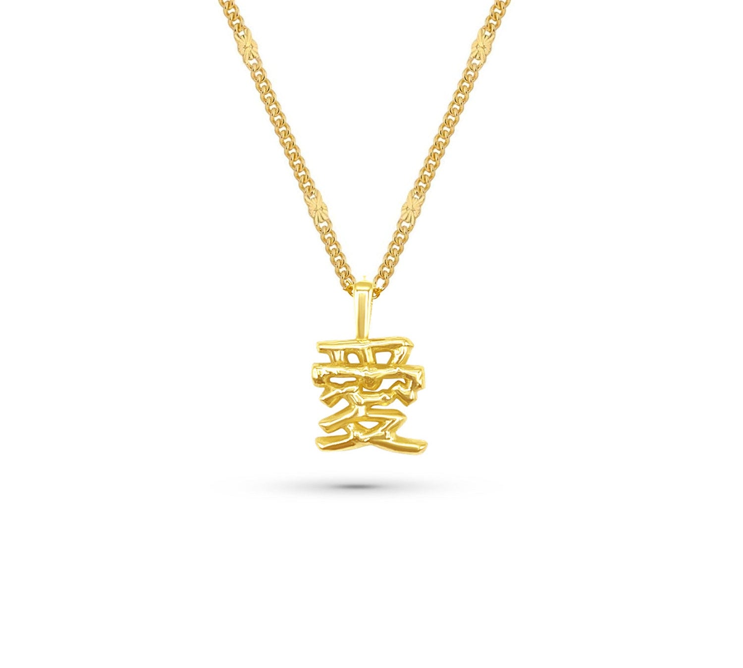 Molten "Love" Hanja Necklace - Gold-nunchi