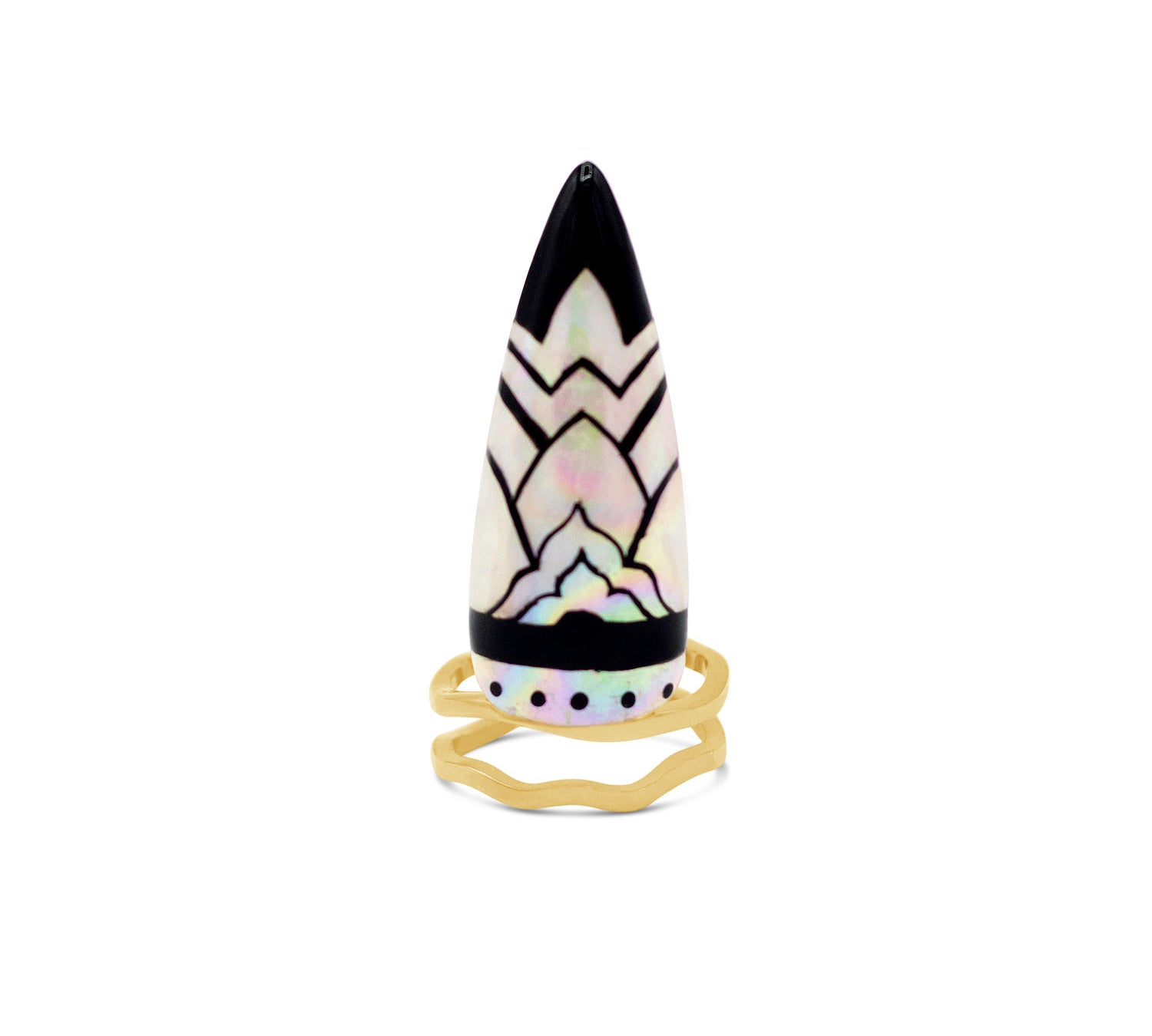 Norigae Lotus Nail Ring - Single-nunchi