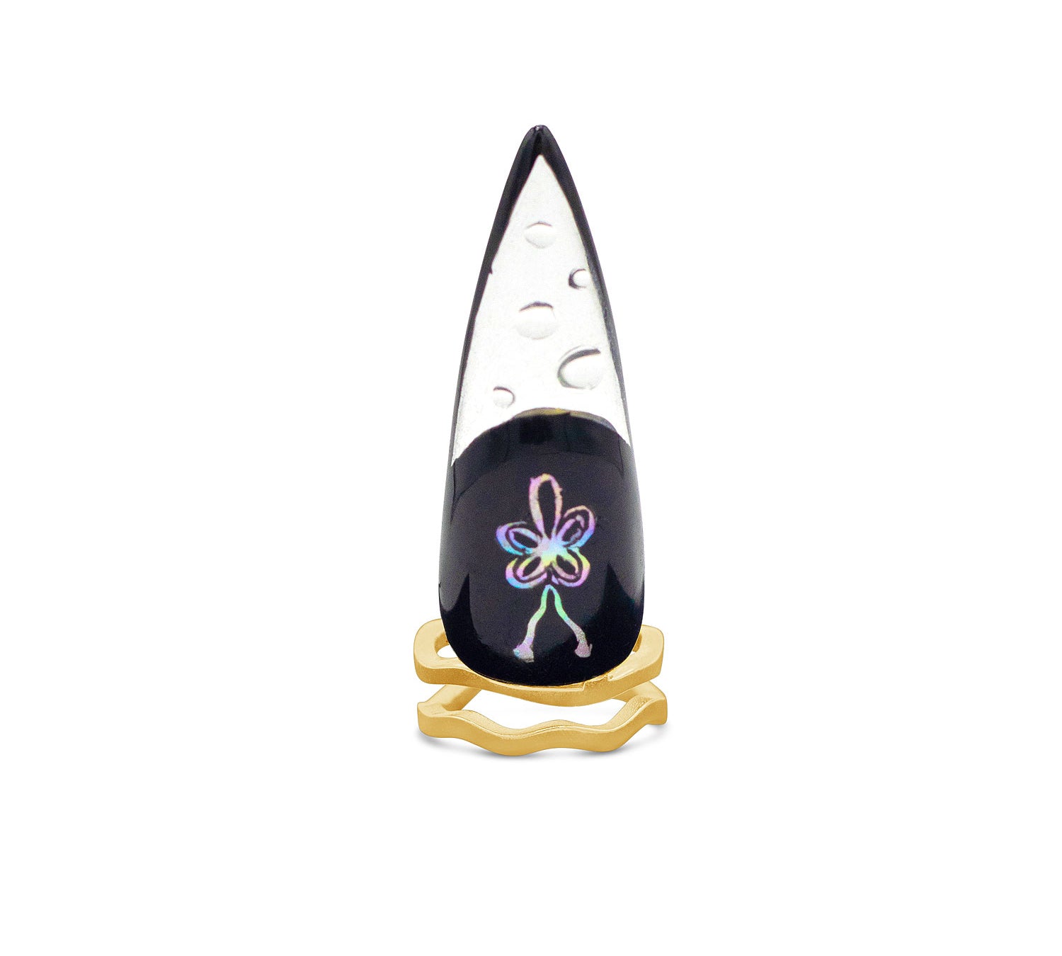 Norigae Lotus Nail Ring - Single-nunchi