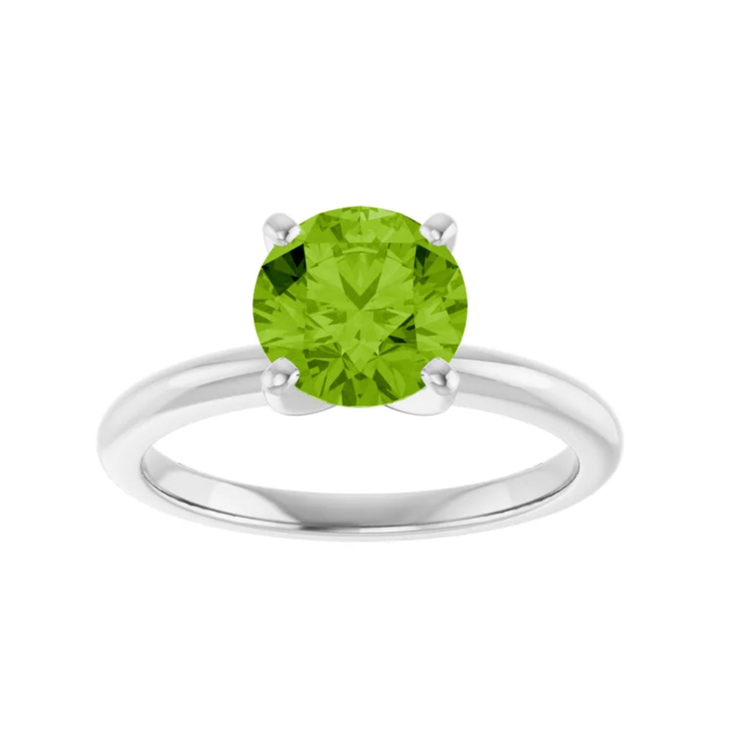 Customizable Round Cocktail Ring - Silver-nunchi