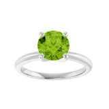 Customizable Round Cocktail Ring - Silver-nunchi