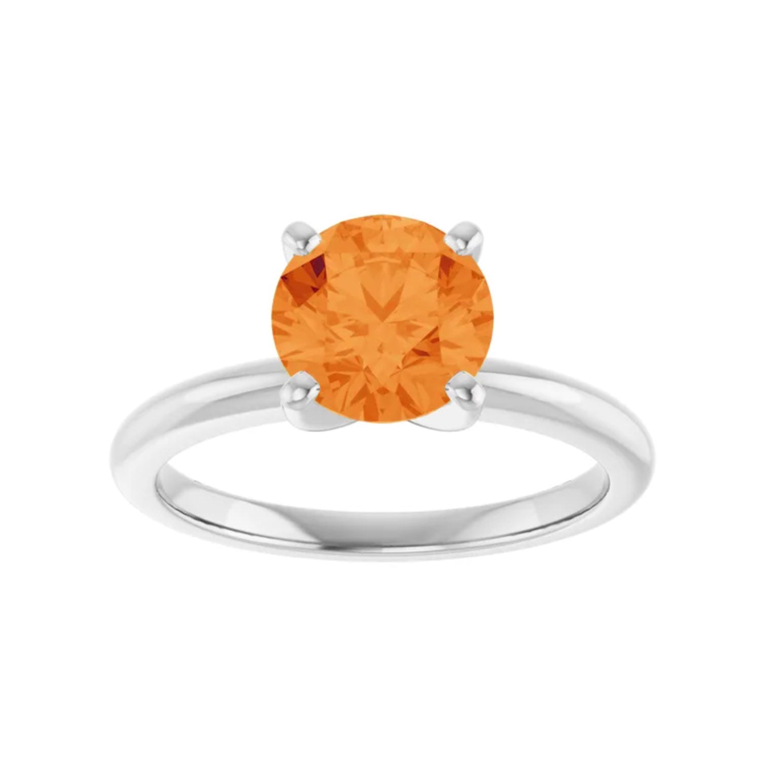 Customizable Round Cocktail Ring - Silver-nunchi