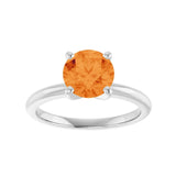 Customizable Round Cocktail Ring - Silver-nunchi