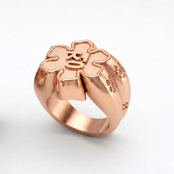 Rose of Sharon Mugunghwa Flower Signet Ring | NUNCHI