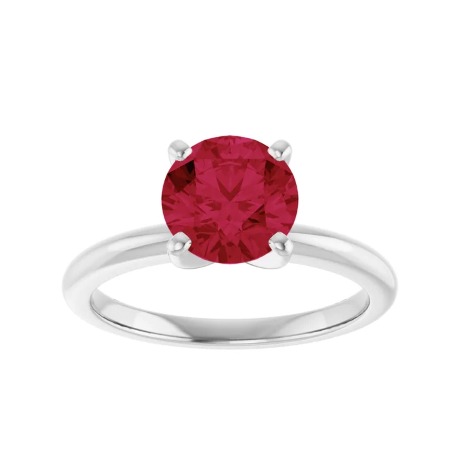 Customizable Round Cocktail Ring - Silver-nunchi