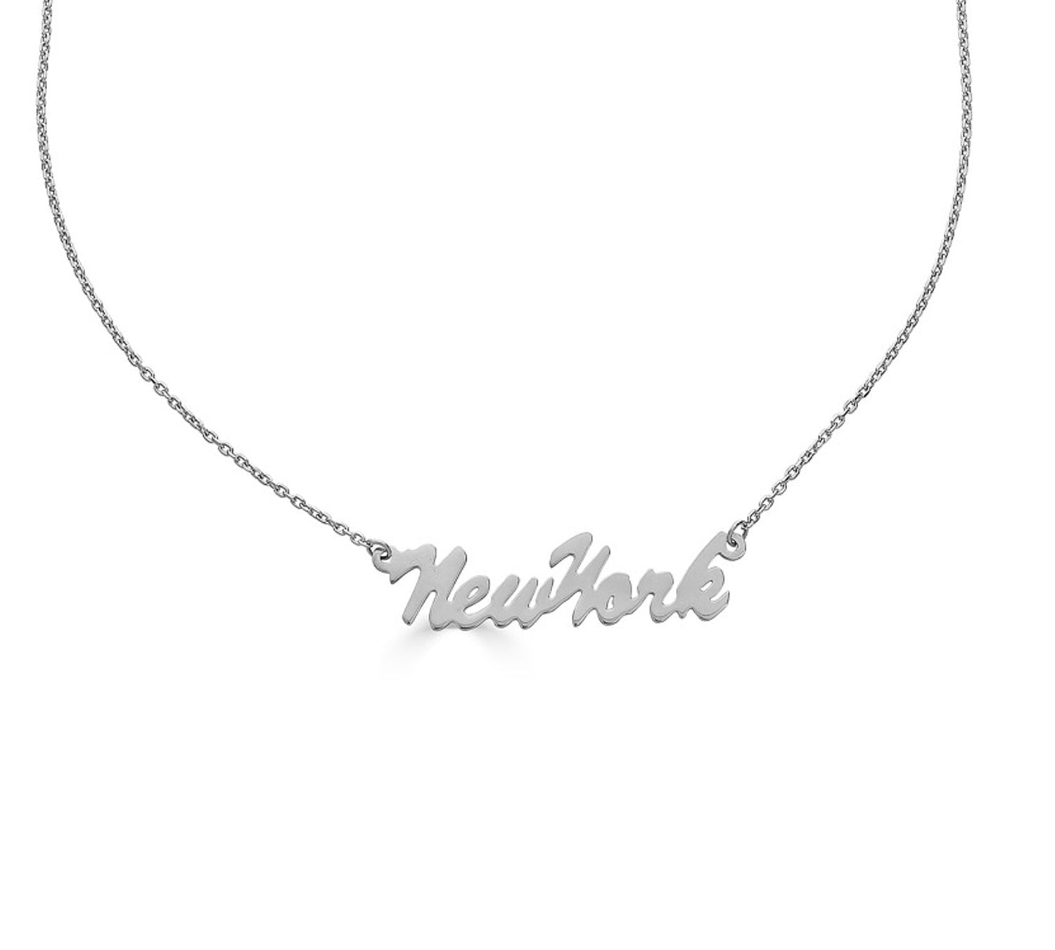 Script Nameplate Necklace