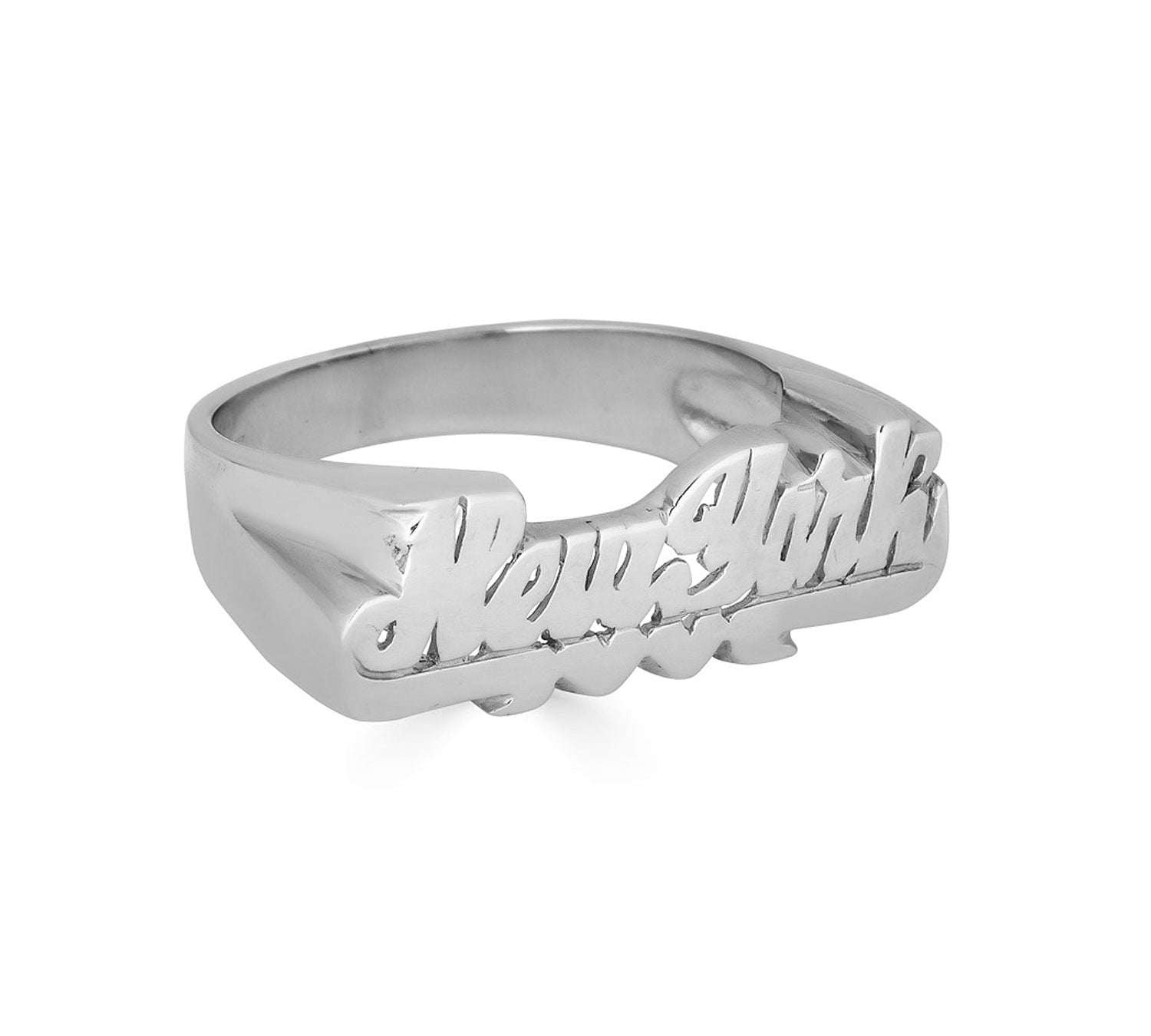 Script Nameplate Ring