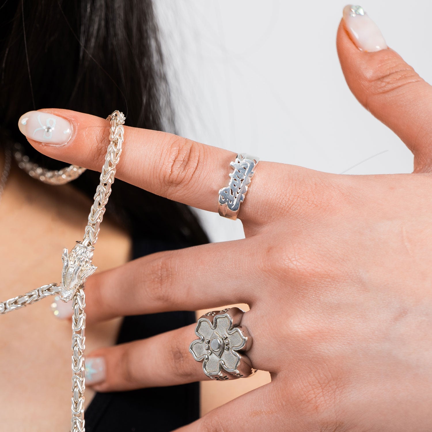 Script Nameplate Ring-nunchi