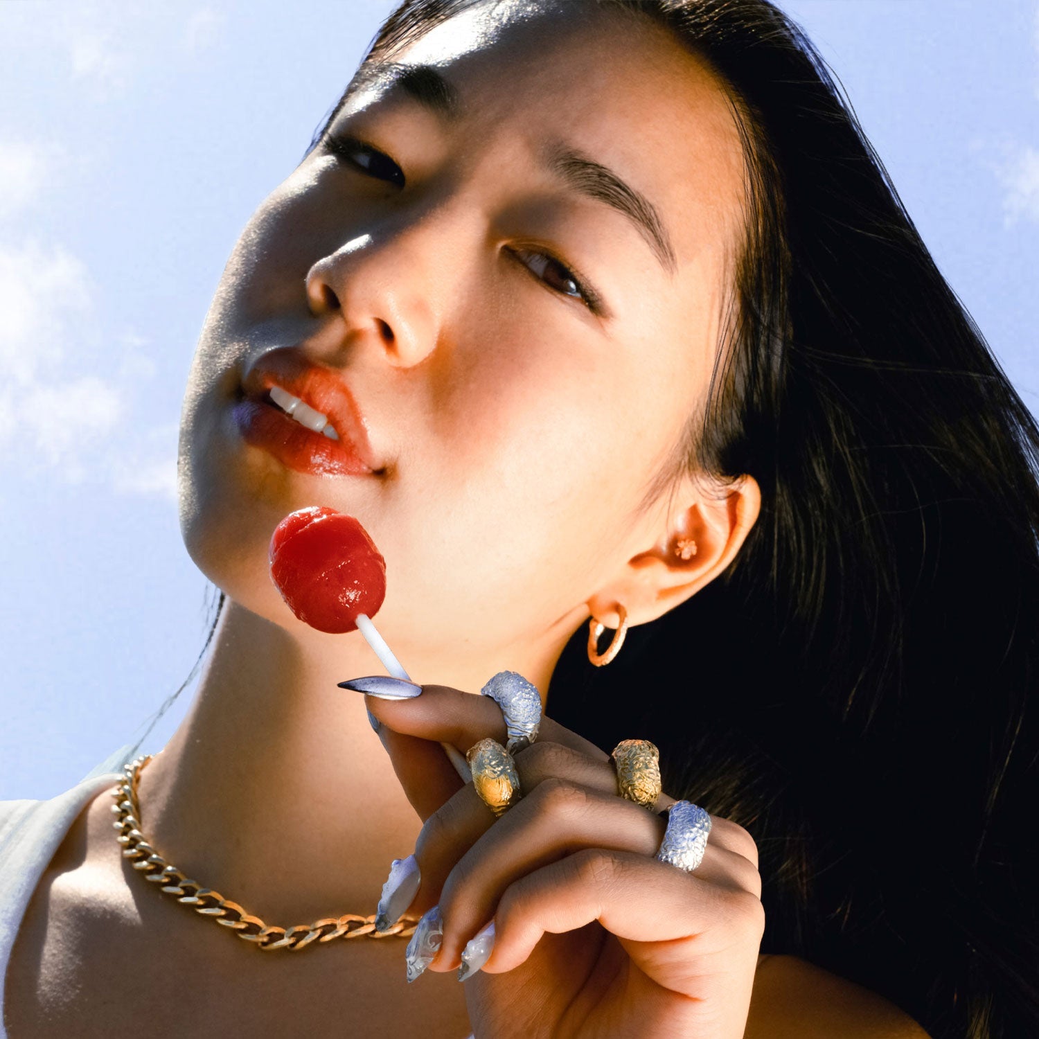 Sculptural Dancheong Bubble Ring - Silver-nunchi