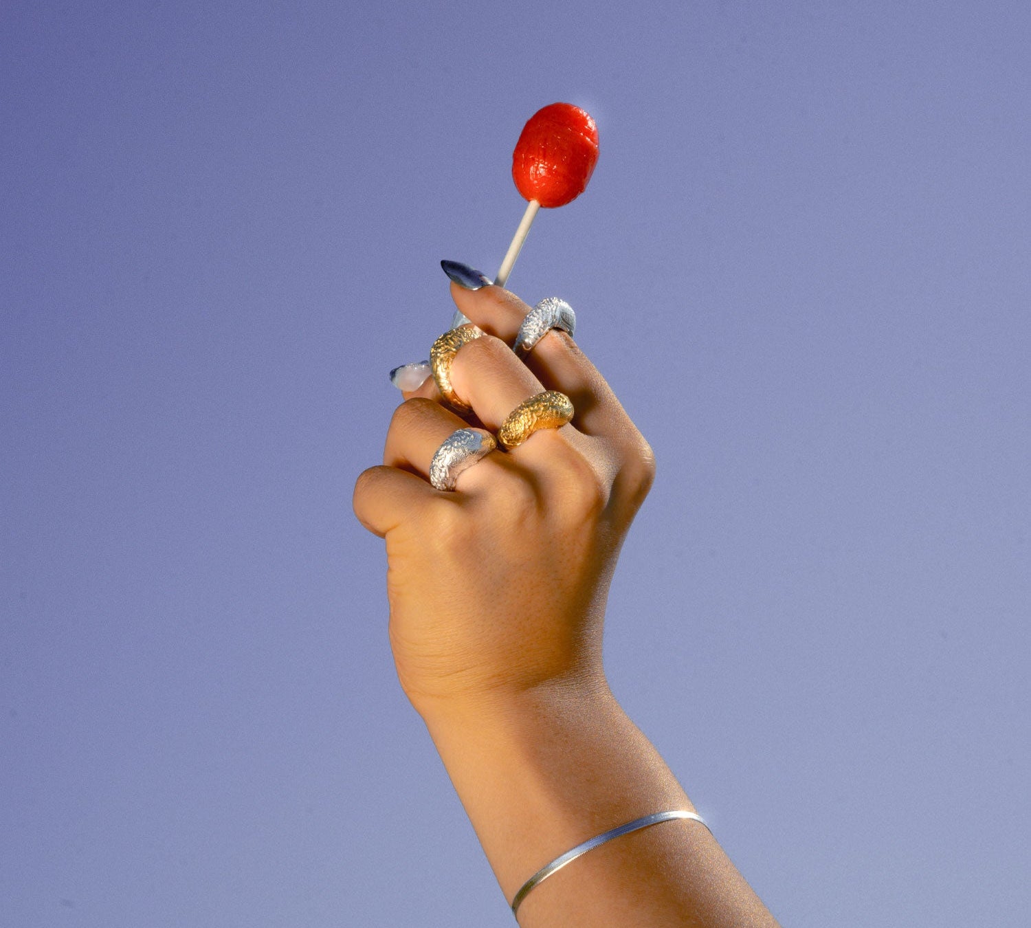 Sculptural Dancheong Bubble Ring - Gold-nunchi