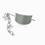Silver Metal Barrette with Chopstick-nunchi