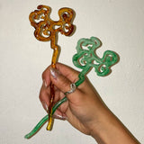 Tortoise Shell Smoky Cloud Hair Chopstick-nunchi